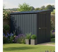 5x8 Globel Lean-To Metal Shed in Grey