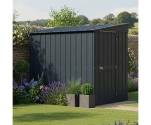 5x8 Globel Lean-To Metal Shed in Grey
