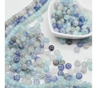 5x8mm 50pcs/lot Mixed-Color Broken Flower Cracks Abacus Wheel Shape Glass Beads for Jewelry Making DIY Bracelet necklace-5-50pcs