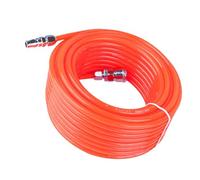 5x8mm Air Compressor Hose Set, Lightweight EVA Plastic Air Line with Male & Female Quick Connectors for Pneumatic Tools red 15m