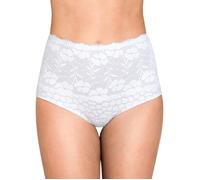 Miss Mary of Sweden Jacquard & Lace Womens Shaping High Waist Panty Girdle White
