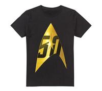 (5XL, Black) Star Trek Mens 50th Anniversary Delta T-Shirt