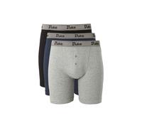 (5XL) Duke London Mens Boxer 3 Pack Black Grey Navy