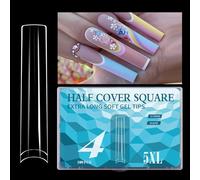 5XL Extra Length Clear Nails Extensions For Unique And Stylish Manicures 180pcs Transparent Seamless Nails Tips