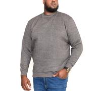 (5XL, Grey) Duke D555 Rockford Mens Sweat Big Tall King Size Crew Neck Pullover Sweatshirt