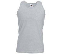 (5XL, Heather Grey) Fruit Of The Loom Mens Athletic Sleeveless Vest / Tank Top