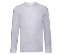 (5XL, Heather Grey) Fruit of the Loom Mens Iconic 150 Classic Long-Sleeved T-Shirt