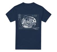 (5XL, Navy) Star Trek Mens Bridge Print T-Shirt