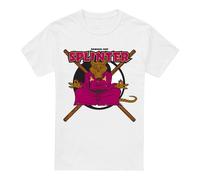 (5XL, White) Teenage Mutant Ninja Turtles Mens Radical Rat Splinter T-Shirt