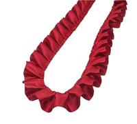 5Yard 2.5CM Wide Lace Trim Ribbon Fold Webbing Doll Dress Sleeve Neckline DIY Handmade Garment Accessories for DIY Crafts Decoration(Wine-Red)
