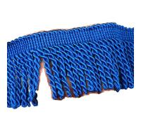 5yard/Lot Silk Tassel Fringe Trim Lace Ribbon Embroidery Fabric Sewing Garment Shoes Bag Tassels for Jewelry DIY for DIY Craft Sewing(Dark Blue,5YARD_6CM)