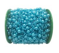 5yards 8mm Round Pearl Beads Chain Garland Flowers Acrylic Beads for Wedding Decoration DIY Jewelry Accessories