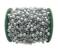 5yards 8mm Round Pearl Beads Chain Garland Flowers Acrylic Beads for Wedding Decoration DIY Jewelry Accessories
