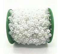 5yards 8mm Round Pearl Beads Chain Garland Flowers Acrylic Beads for Wedding Decoration DIY Jewelry Accessories
