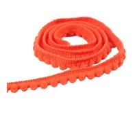 5Yards Tiny Pom Ball Fringe Trim Lace 5mm Pompoms Ribbon for DIY Craft Curtain Cloth Sewing Accessory for DIY Crafts Decoration(08 Orange red)