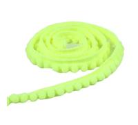 5Yards Tiny Pom Ball Fringe Trim Lace 5mm Pompoms Ribbon for DIY Craft Curtain Cloth Sewing Accessory for DIY Crafts Decoration(06 Fluorescent Green)