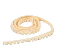 5Yards Tiny Pom Ball Fringe Trim Lace 5mm Pompoms Ribbon for DIY Craft Curtain Cloth Sewing Accessory for DIY Crafts Decoration(02 Beige)