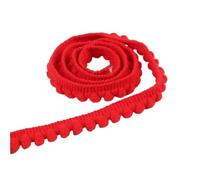 5Yards Tiny Pom Ball Fringe Trim Lace 5mm Pompoms Ribbon for DIY Craft Curtain Cloth Sewing Accessory for DIY Crafts Decoration(15 red)