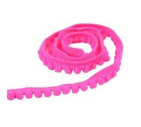 5Yards Tiny Pom Ball Fringe Trim Lace 5mm Pompoms Ribbon for DIY Craft Curtain Cloth Sewing Accessory for DIY Crafts Decoration(17 Fluorescent Rose)