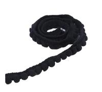 5Yards Tiny Pom Ball Fringe Trim Lace 5mm Pompoms Ribbon for DIY Craft Curtain Cloth Sewing Accessory for DIY Crafts Decoration(31 Black)