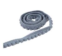 5Yards Tiny Pom Ball Fringe Trim Lace 5mm Pompoms Ribbon for DIY Craft Curtain Cloth Sewing Accessory for DIY Crafts Decoration(30 Gray)