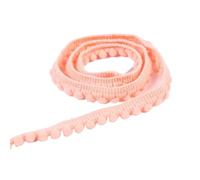 5Yards Tiny Pom Ball Fringe Trim Lace 5mm Pompoms Ribbon for DIY Craft Curtain Cloth Sewing Accessory for DIY Crafts Decoration(12 Blood Tooth Color)