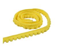 5Yards Tiny Pom Ball Fringe Trim Lace 5mm Pompoms Ribbon for DIY Craft Curtain Cloth Sewing Accessory for DIY Crafts Decoration(04 Yellow)