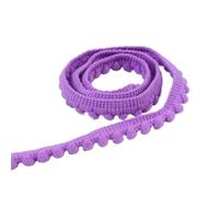 5Yards Tiny Pom Ball Fringe Trim Lace 5mm Pompoms Ribbon for DIY Craft Curtain Cloth Sewing Accessory for DIY Crafts Decoration(19 Purple)
