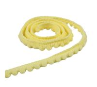 5Yards Tiny Pom Ball Fringe Trim Lace 5mm Pompoms Ribbon for DIY Craft Curtain Cloth Sewing Accessory for DIY Crafts Decoration(03 Light Yellow)