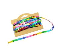 5Yd Sequins Paillette Ribbon Trim Braid Trim Lace DIY Sewing Crafts Rainbow