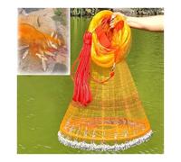 6.0-10.0 M Diameter Beginners Hand Throw Cast Nets with 60cm Disc, Folded Spin Network Throw Bait Fish Net for Lakes Rivers(2F,Radius 3.0m/9.8ft)
