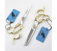 6.0-Inch d-Colored Handle Hair Clipper Set, Thinning Scissors Set, Exquisite and Attractive, and The Handle Feels Comfortable in The Hand, for Hairdressers