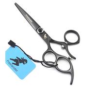 6.0 Inch Left Handed Barber Scissors - Sharp Stainless Steel Shears for Precise Cutting at Home and Barbershops