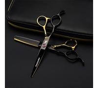 6.0 Inch Left-Handed Stainless Steel Barber Scissors Set - Sharp & Precise Hairdressing Tools for Men, Women & Professionals