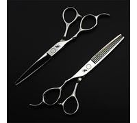 6.0 Inch Professional Left-Handed Barber Scissors Set - Sharp Multi-Functional Styling Shears for Men and Women, Home Use (Includes 5.5 Inch)