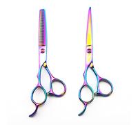 6.0 Inch Professional Left-Handed Stainless Steel Barber Scissors Set - Sharp & Precise Hair Cutting Tools for Men, Women, and Hairdressers