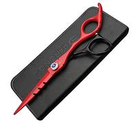 6.0 inchScissors Hair kit Professional Barber Razor Edge Hairdressing Scissors Set,Hair Cutting Shears (Red-Black for Barber or Home Use