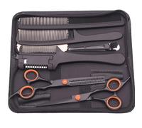 6.0'' Professional Hair Scissors Cutting Shears Thinning Hairdressing Haircut Razor Comb Set Salon Barber Home Hairdressing Scissor(Color 14)