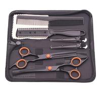 6.0'' Professional Hair Scissors Cutting Shears Thinning Hairdressing Haircut Razor Comb Set Salon Barber Home for Hair and Beard(Color 13)