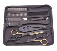 6.0'' Professional Hair Scissors Cutting Shears Thinning Hairdressing Haircut Razor Comb Set Salon Barber Home Hairdressing Scissor(Color 18)