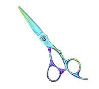 6.0" Shiny Gradient Hairdressing Scissors Barber Thinning Shear Salon Cutting Scissors Haircut Scisor Japanese Pet Dog Grooming(Thinning Scissor) (Cutting Scissor)