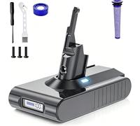 6.0Ah Replacement for Dyson V8 Battery, Compatibility with Dyson SV10(LCD) | 21.6V Li-ion Battery Compatible with Animal Absolute Fluffy Motorhead, for Pet Hair Cleaning