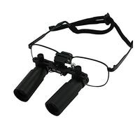 6.0x Magnification Dental Loupes, Prismatic Keplerian Style Nickel Alloy Frame, 45mm Field of View+ 25mm Depth of Field Loupe+ 420mm Working Distance, Flip-Up Flexible Optical Glass Loupe