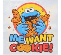 6 1/2 inches Sesame Street Party Cookie Monster Disposable Luncheon Napkins - 16 count
