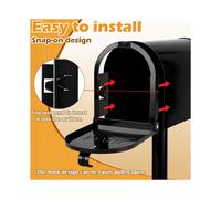 6 1/4" W X 8 1/4" H Magnetic Snap-in Mailbox Door Replacement Automatic Magnetic Closing , Tool-Free Snap-in