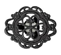 6.1 Inches Cast Iron Teapot Warmer Dish Cups Trivet,Flower-Shaped Design with Tealight Holder - Heavy Duty & Decorative Candle Holder Stands for Heat Food Coffee Milk or Tea