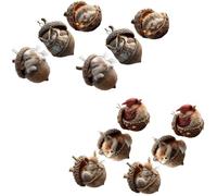 6/10/12 PCS Animal Christmas Ornaments, Cozy Forest Animal Hanging Decorations, 2D Forest Animals Acorn Ornaments，Xmas Hanging Trees Decorations Rustic Christmas Themed Home Decor(12pcs)