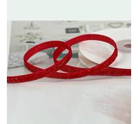 6/10/20/38mm Christmas Velvet Bow Ribbon Packaging DIY New Year Red Velvet Gold Glitter Festival Ribbon for decorationDD-014-DD014-6mm-10yards-5 Yards