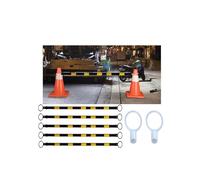 6/10/30 Pack Adjustable Retractable Traffic Cone Ber 3-6ft Lightweight Safe Bcade for Pedestrian Walkways & Parking Lots Portable PVC Cone Bar (Y/25pcs)