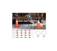 6/10/30 Pack Retractable Traffic Cone Bar 3-6 ft Adjustable Lightweight Safe Ber for Pedestrian Walkways & Parking Lots Portable PVC Traffic Control (R/25pcs)